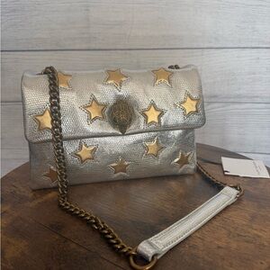 Kurt Geiger Silver Crossbody with Gold Stars
